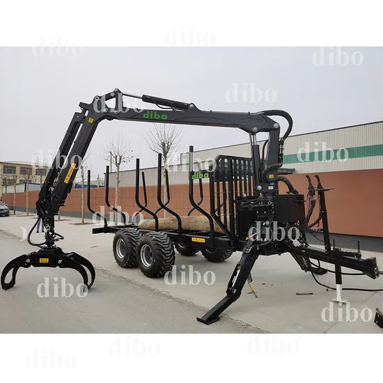 CE Certificate New Diesel Gasoline Driven Grab Bucket Opening 40 Inches Logging Yard Wood Transport 2t Lifting Force Log Hydraulic Log Grabber for Europe 