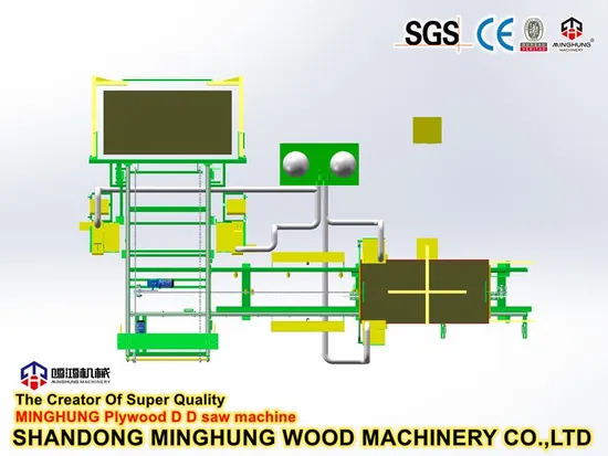 Automatic Plywood Edge Trimming Saw with Infrared Guide 