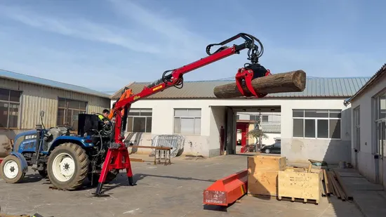 Forestry Arm Tractor 3point Log Hydraulic Rotating Crane Attachment Wood Loader Grabber 