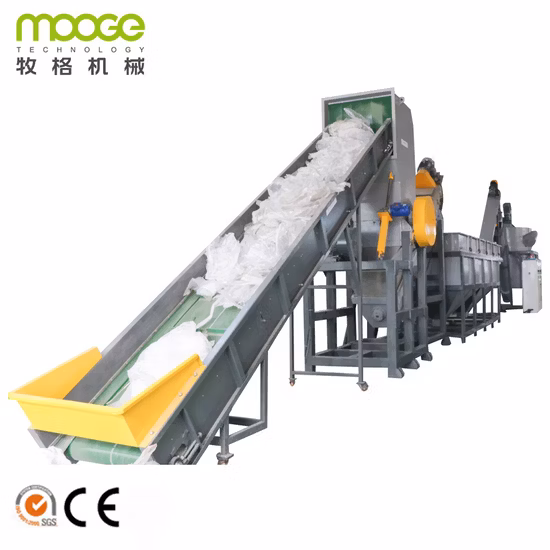 New Design HDPE LDPE LLDPE BOPP PP PE Film Woven Bag Jumbo Bag Plastic Flakes Scrap Recycling Crushing Washing Line Recyle Plant Crusher Machine