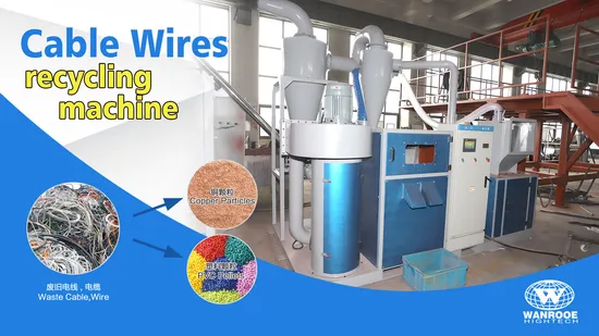 Cable Copper Wire Recycling Peeling and Crushing Machine / Waste Copper Cable Granulator Machine 