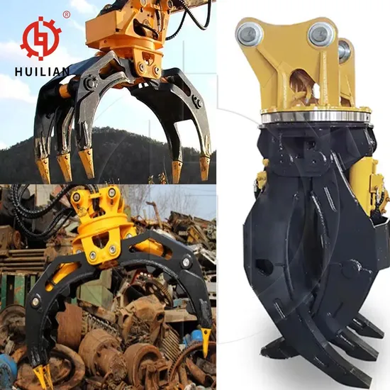 Double Cylinder Wood Grabber and Stone Grabber for Clg904 Clg9055 Clg906 Clg907 Clg9075 Clg908 Clg915 Clg150 Clg920 Clg921 Clg922 Clg225 Excavator 